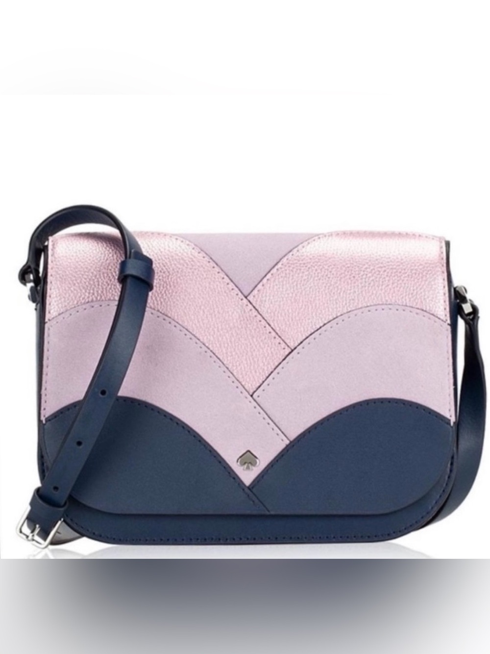 Kate Spade Nadine Patchwork Leather Suede Crossbody Bag MSRP $329